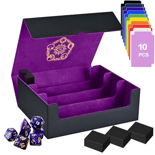 Trading Card Storage Box for MTG/TCG/YuGiOh, Commander Deck Case ...