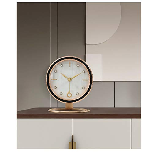 Relógio de mesa de metal nórdico relógio de mesa para casa sala de estar desktop relógio de mesa tex