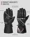 BORLENI Heated Motorcycle Gloves, Fingertip Heating, Waterproof, Touchscreen, 3000 mAh Battery, Car USB Power Supply