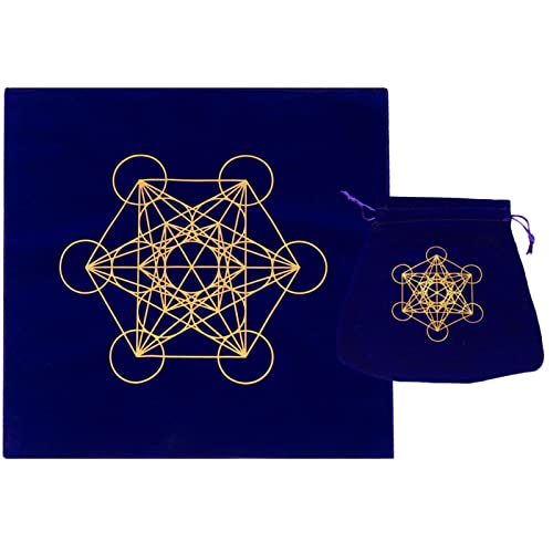 yanghui Nappe d'Velours,Cartes divinatoires de Tarot d'astrologie de Nappe de Velours - Nappe avec Pochette pour Cartes de Tarot, Sorcellerie Astrologie Divination antidérapante Cover