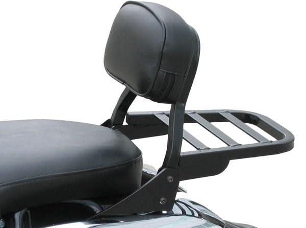 Schienalino basso nero con portapacchi compatibile con Moto Morini Calibro