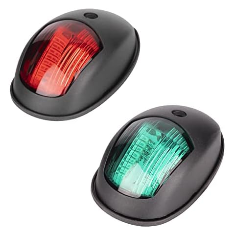 LYCAEA Made Boat Navigation Light, Marine Navigation Lights, Bow Light for Boats Led. Ideal for Pontoon and Small Boat (BLACK) Cover