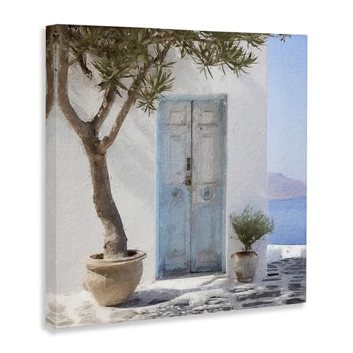 Stupell Industries 'Coastal Greek Door'| Canvas Art by Stupell Industries - Used condition - Image 3