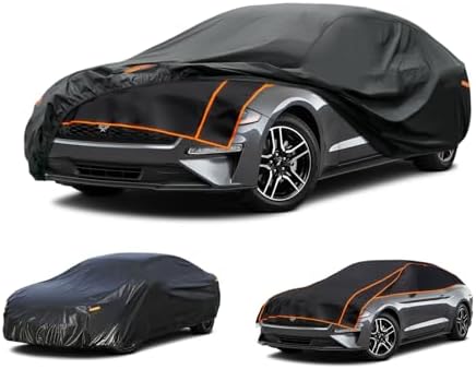 Kayme Hail Protector Car Cover, Anti Hail Multilayer Thickened Full Car Cover,Outdoor Waterproof All Weather Custom Fit Sedan Ford Mustang, Toyota Camry, Honda Accord, Chevrolet Corvette etc