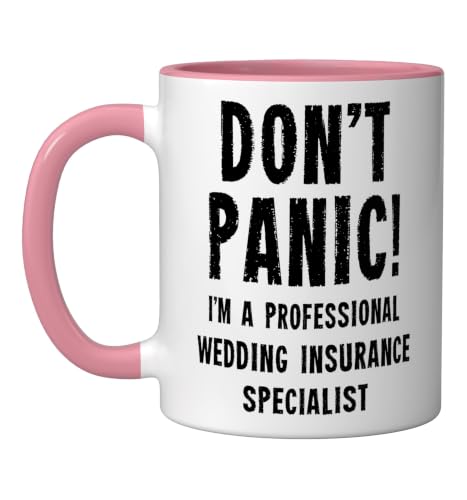 Wedding Insurance Specialist Ceramic Mug, Pink/White