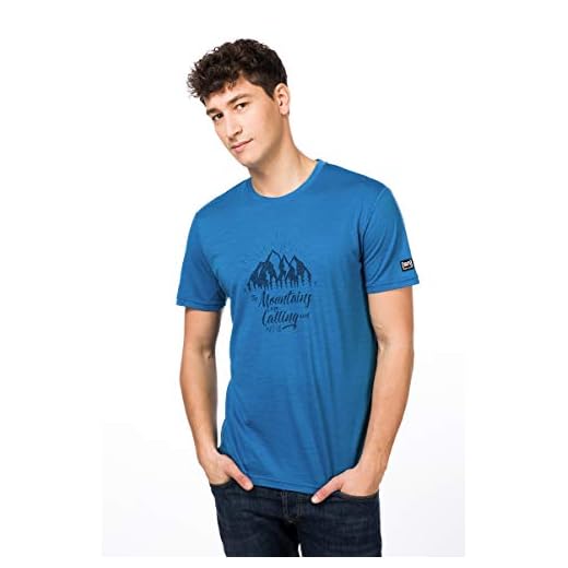 super.natural herr kortärmad t-shirt, med merinoullle, M GRAPHIC TEE, storlek: XXL, färg: blå/mörkblå