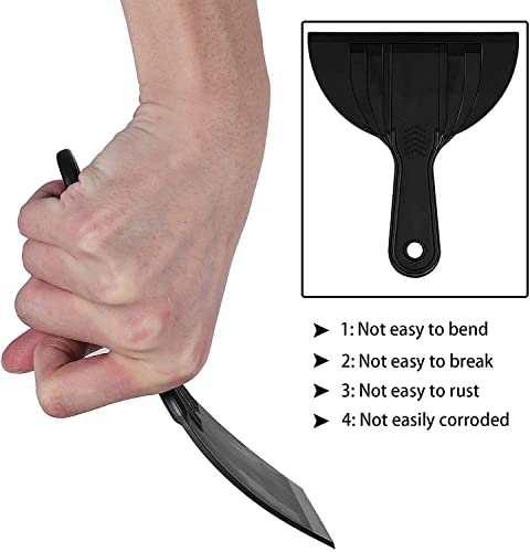 5 Pack Putty Knife, Flexible Plastic Paint Scraper Tool For Spackling,Plastic Putty Knife, Putty Knife Set, Plastic Spreader, Spackle Tool, Plastic Putty Knife Scraper, Scraper Tool, Putty Scraper #TOP2