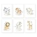 Stickerbrand Nursery Safari Animal Posters (set of 6) 8x10 Prints. Unframed. Great gifts for Baby shower, Kids Bedroom or Bathroom Decor. Baby Elephant, Giraffe, Hippo, Lion, Tiger and Zebra #P1005
