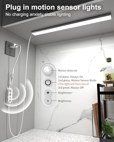 Image of ASOKO 16 inch Motion Sensor Dimmable Led Under Cabinet Light Cool White