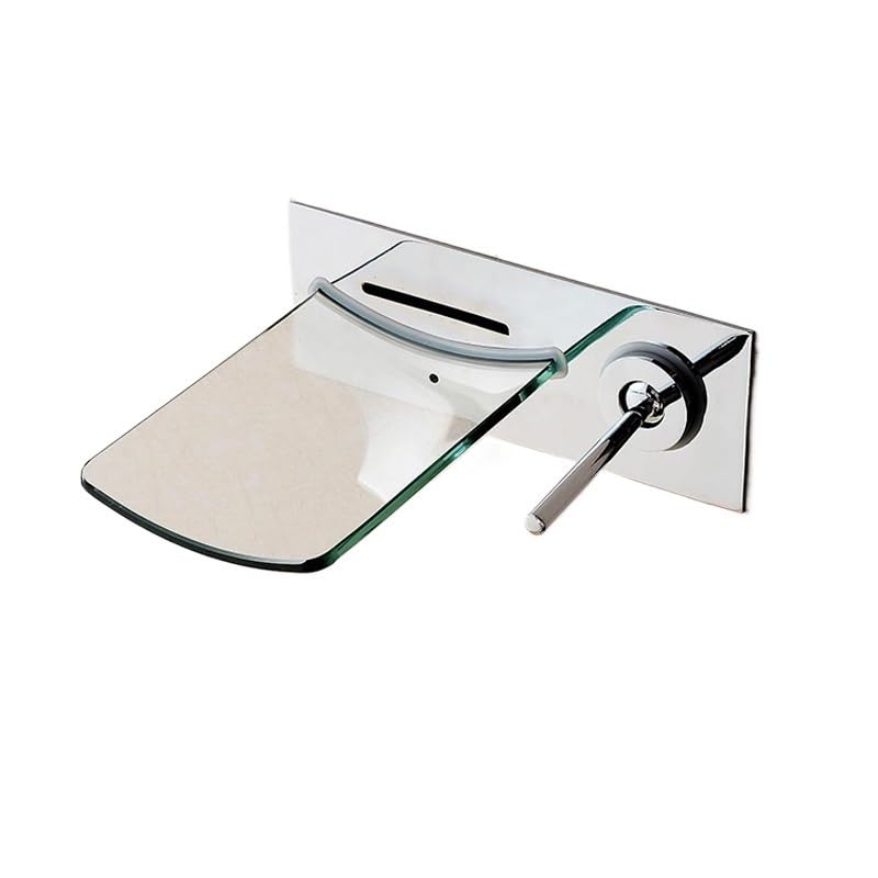 Grifo de baño con cascada LED y mezclador empotrado de doble orificio
