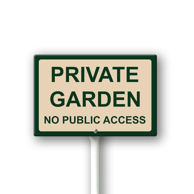 Geroclonup 12X8 Inches Private Garden No Public Access Yard Sign,Do Not Enter Sign for Garden Outdoor Fence Front Door Aluminum Plate,Sturdy Rust Free Aluminum Weather Easy Mounting