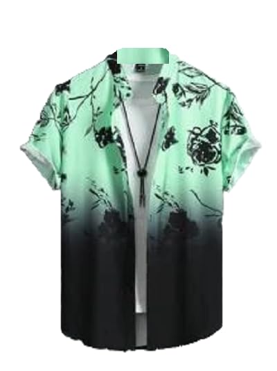 LookMarkMen's Cotton Blend Regular Fit Printed Shirt