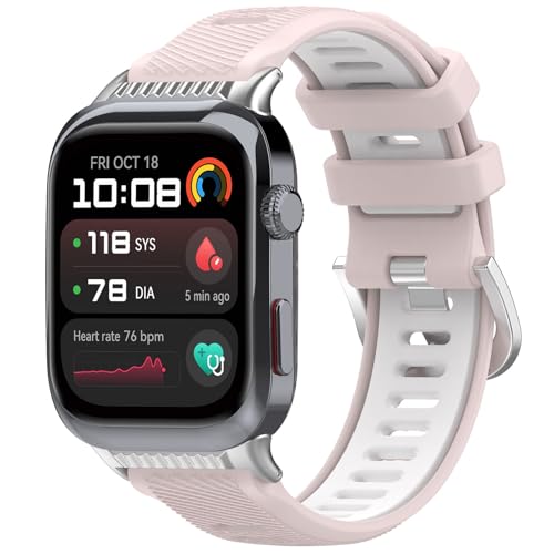 [LICHIFIT] For Huawei Watch D2�p�o���h 22MM�x���g ���F �ւ��o���h �V���R���� �_�炩�� �ʋC�� �ϋv�� �X�|�[�c�o���h �A�N�Z�T���[�i�s���N�z���C�g�j