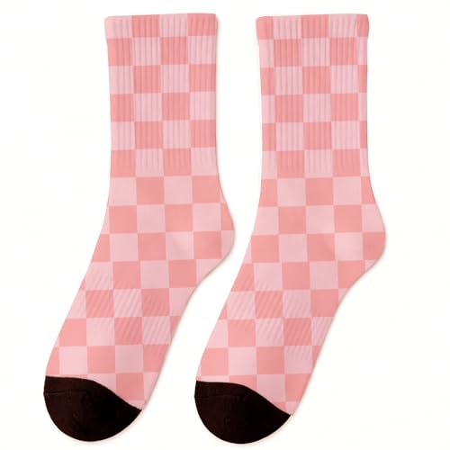 Image of Checkered Socks, Cute Socks for Women for Travel, Running, Daily