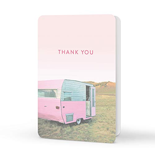 Image of Studio Oh! Closer Look Blank Thank You Cards Set with Envelopes & Stickers, 12 Assorted Note Cards (4 Designs), 4.5 x 5.5 Inch, 260 GSM Thick Paper, Decorative Stationery Set for Gifts, All Occasions