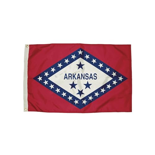 Drapeau Arkansas nylon pour décoration de bureau et étagère thématique