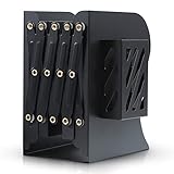 Auxu Adjustable Desk Storage Bookends with Pen Stand Holder – 2-in-1 Bookend and Pen Stand – Telescopic Design – Expands Up to 20” – Multipurpose and Versatile – Desktop Accessory