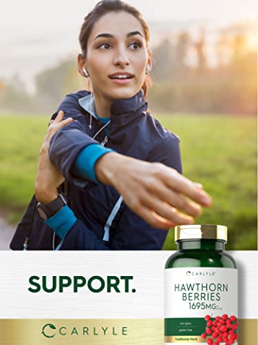 Carlyle Hawthorn Berry Capsules | 1695Mg | 250 Capsules | Vegetarian, Non-Gmo, Gluten Free Extract #TOP5