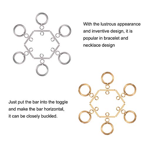 Unicraftale 20 Sets Stainless Steel Toggle Clasps 2 Colors Bar And Ring Clasps Ot End Clasps Connectors For Bracelet Necklace Jewelry Components Making #TOP3