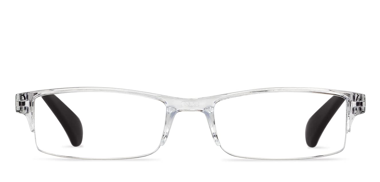 Lenskart READERS | Transparent Rectangular Half Rim Reading Eyeglasses | For Men & Women | For 2.5 Power | LR E13968 (B0BX1RNVXS) Amazon Price History, Amazon Price Tracker