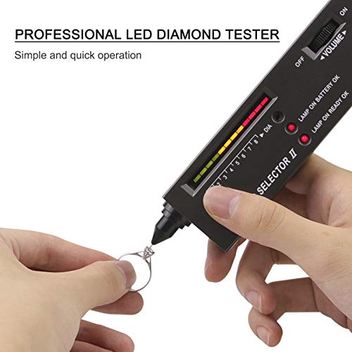 Karlak Diamond Selector II Professional LED Diamond Tester Diamond Indicator Jewelry Gem Crystal Selector Test Pen Tool High Accuracy - Thumbnail 3