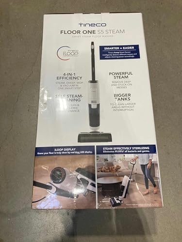 Tineco Floor One S5 Steam Inteligentny odkurzacz parowy, na mokro i sucho, naturalne czyszczenie twardych podłóg, czyści i dezynfekuje lepkie zabrudzenia