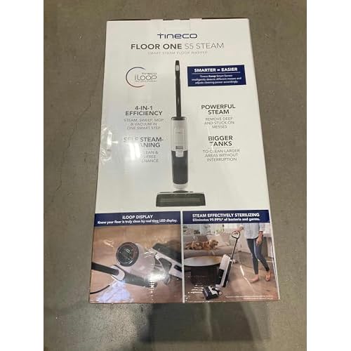 Bild 12 Tineco Floor ONE S5 STEAM Smart Nass-Trocken-Staubsauger, Nass Trockensauger mit LED Anzeige iLoop Selbstreinigung Wischsauger Dampfreiniger für Hartböden, Klebrige Verschmutzungen