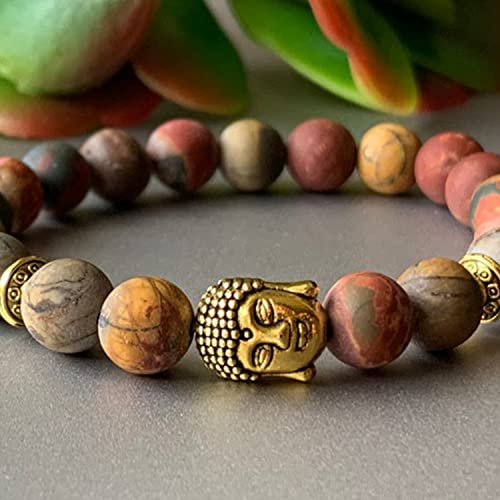 Rubyca 40Pcs Buddha Small Spiritual Metal Beads Gold Color Spacer For Jewelry Making Bracelet #TOP5