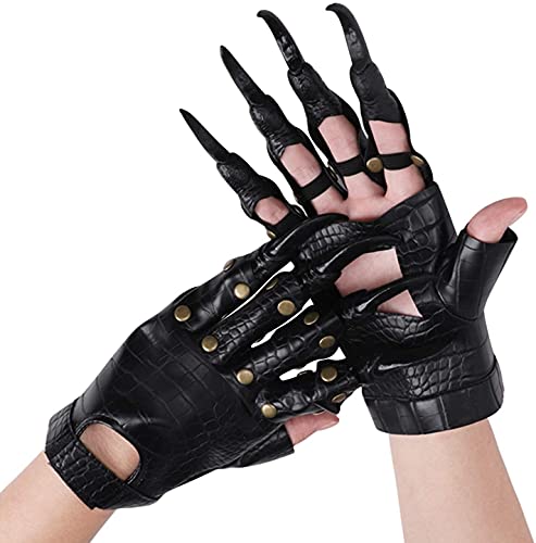 Halloween Party Dragon Claw Gloves Faux Leather Hand Glove Animal Claws Dress UP Costume Pro Dinosaur Paw Gloves