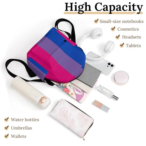 LGBTQ Bisexual Pride Backpacks Laptop Mini Backpacks for Women Travel Shoulder Bag Bookbag Rucksack Daypack 10 Inch3