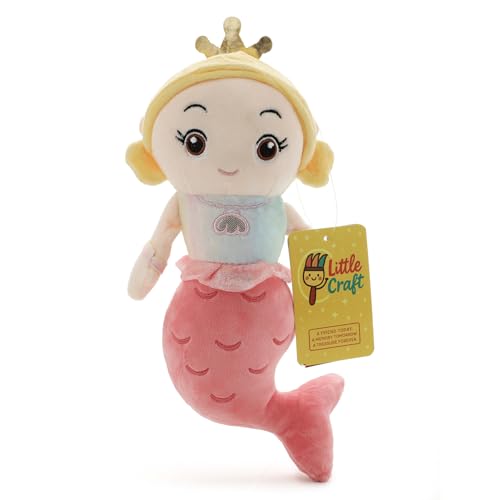 Image of Pink Mermaid Soft Plush Toy for Kids 35CM | Cute Stuffed Mermaid Doll | Hug-Friendly Soft Toy for Babies, Todlers & Children | Washable, Lightweight, Safe Gift for Girls & Boys