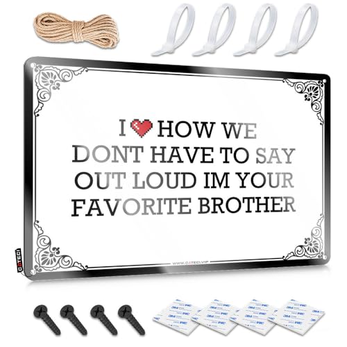 FZFN Love Custom Vintage Wall Art | I Love How We Dont Have To Say Out Loud Im Your Favorite Brother Sleek for Tavern Living Room (20 x 30 cm)