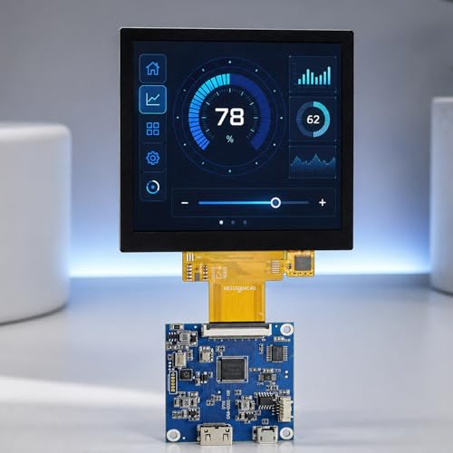 Image of TekGroAml 4 Inch 720x720 IPS Square Touch LCD Display, H /D Video Port | mini Touchscreen for PC Sensor Panel, DIY Dashboard and Embedded Projects