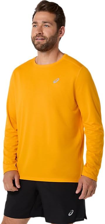 ASICS Men's Silver Long Sleeve TOP Running Apparel
