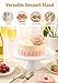 Nucookery 10 Inches Rotating Cake Stand for Party, Ceramic Dessert Stand Turntable for Cake Decorating, Spinner Decorative Cupcake Stand, Round Cake Plate, White