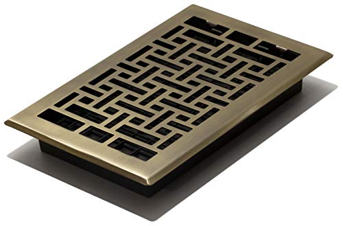 Decor Grates Ajh610-A Oriental Floor Register, 6X10 Inches, Antique Brass Finish #TOP4