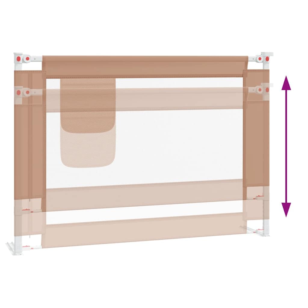 Generisch Kleinkind-Bettschutzgitter Taupe 90x25 cm Stoff,Baby & Kleinkind,Babysicherheit,Baby-Bettschutzgitter,10216