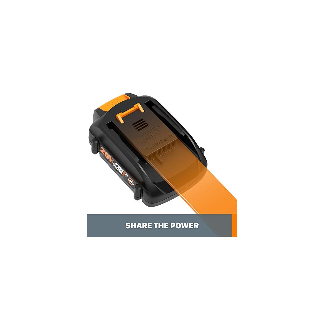 WORX WA3578 - PowerShare 20V 4.0Ah, Lithium Ion High Capacity Battery, Orange and Black