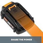 WORX WA3578 - PowerShare 20V 4.0Ah, Lithium Ion High Capacity Battery, Orange and Black