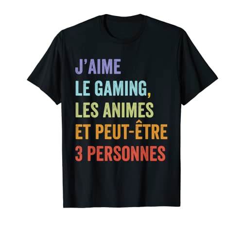Humour jeux video homme Gamer Geek Anime Japonais Manga Tee T-Shirt