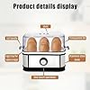Smart Egg Cooker with Auto Shut, Ultimate Stainless Steel Egg Cooker, Electric Rapid Egg Boiler for 6 Eggs, for Hard/Soft/Medium Boiled, Poached, Scrambled (1pcs)