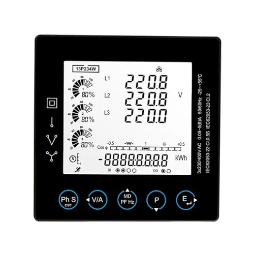 Multímetro de panel trifásico digital Modbus con registro Dmd de demanda 2