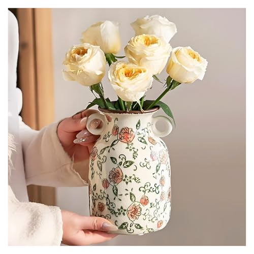 Vase pichet en céramique craquelée pour sublimer vos roses - 3