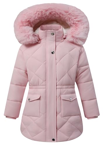 Girls Winter Waterproof Hooded Puffer Jacket