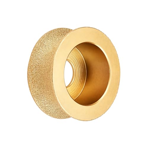 Image of Bullnose Grinding Wheel for Thick Porcelain, 73mm x 25mm Brazed Diamond Concave Abrasive Wheel for Angle Grinder, Wet/Dry Use for Edge Profiling on Porcelain, Granite and Marble