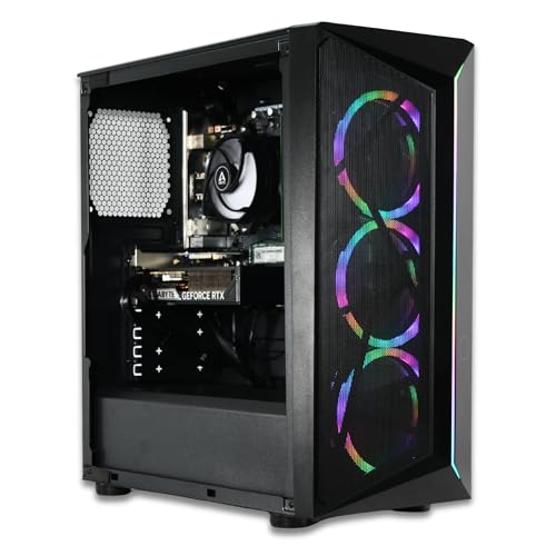 XUM CMP 510 Gaming PC AMD Ryzen 5 5500, RTX 5060 8GB, 32GB DDR4 RAM, 512GB NVMe SSD, 1TB HDD, 650W PSU 80+ Bronze, aRGB, WiFi 5, Windows 11 Home, Creator Gaming, Black Case