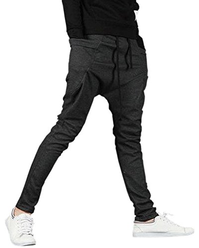 X&F Men's Casual Big Pockets Harem Pants Jogging Running Sports Trousers2