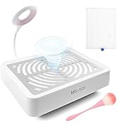 ANGNYA Nail Dust Collector with LED Light,Nail Dust Collector for Acrylic Nails Powerful 40W Nail...