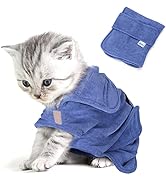 Nobleza Dog Towel Robe XS Dog Bathrobe Dog Drying Coat Towels Dog Dressing Gown Super Absorbent P...