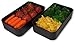 GRUB2GO THE ORIGINAL Japanese Bento Box (Upgraded Version Black & Bamboo Design) w/ 2 Dividers + Larger Utensils w/Holder - Leakproof Lunch Container